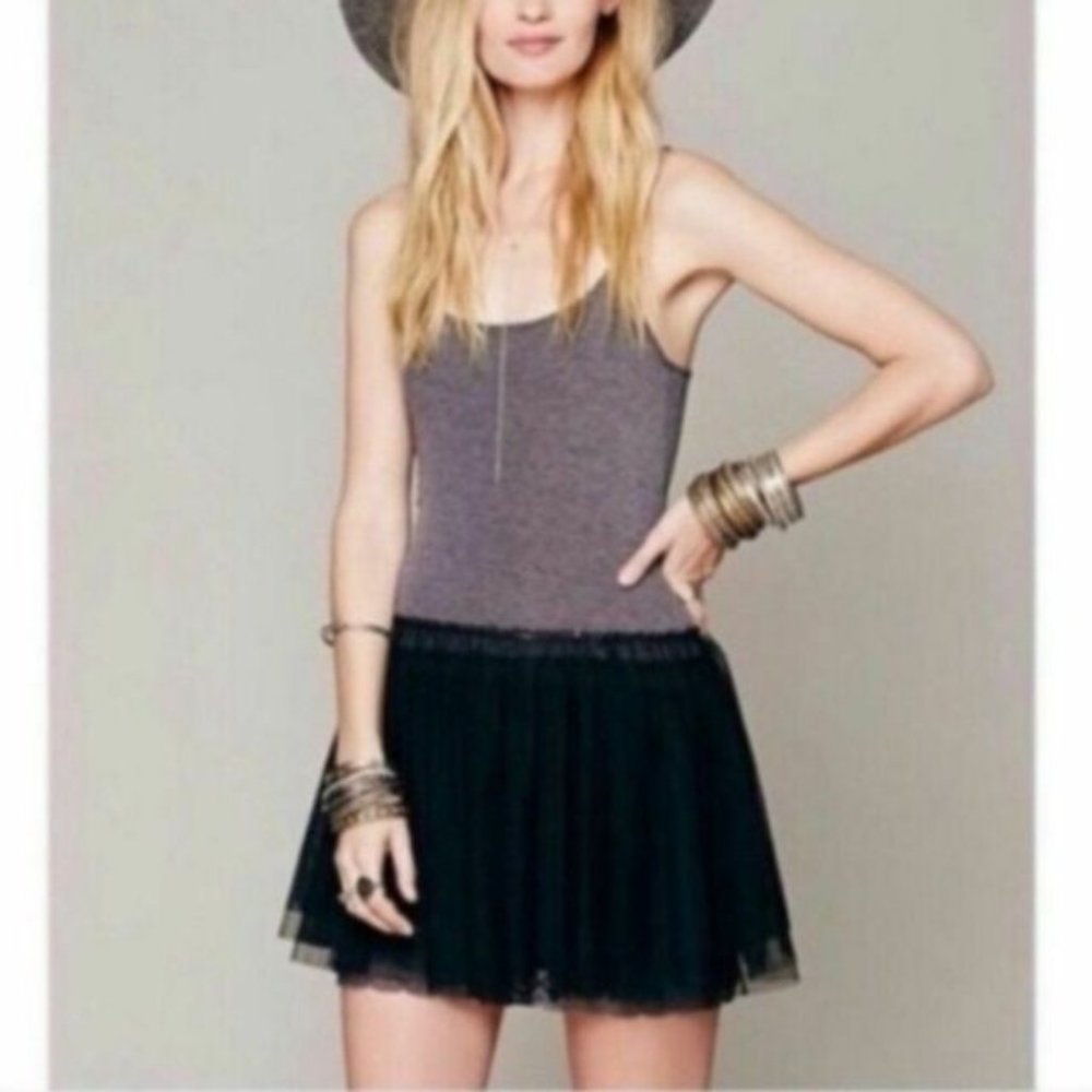 Free People Tulle Slip Dress